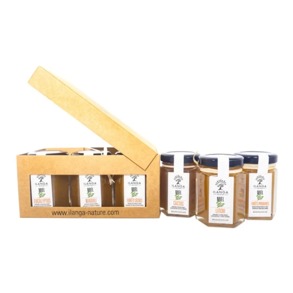 Assortiment van 6 honingsoorten 80g - ORGANISCH