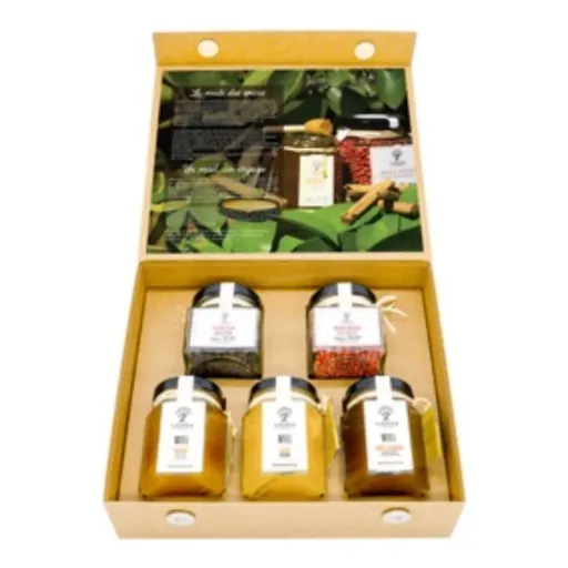 [5903285] Assortiment de 2 Épices & 3 Miels